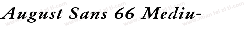 August Sans 66 Mediu字体转换